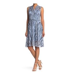 NWT Nanette Lapore Sleeveless Blue Pattern Dress - size 6